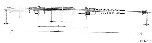 Cable Pull, parking brake (11.6793)