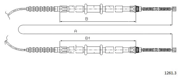 Cable Pull, parking brake (1261.3)
