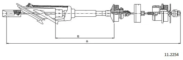 Cable Pull, clutch control (11.2254)