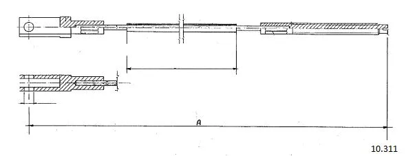 Cable Pull, clutch control (10.311)