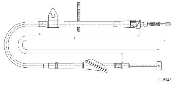 Cable Pull, parking brake (11.5743)