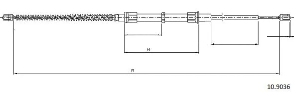 Cable Pull, parking brake (10.9036)