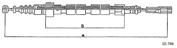 Cable Pull, parking brake (10.746)