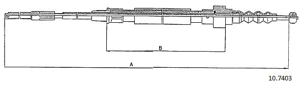 Cable Pull, parking brake (10.7403)