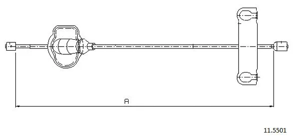 Cable Pull, parking brake (11.5501)