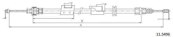 Cable Pull, parking brake (11.5496)