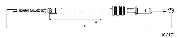 Cable Pull, parking brake (10.5171)