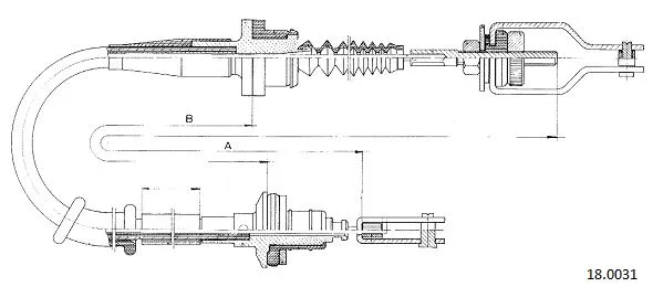 Cable Pull, clutch control (18.0031)