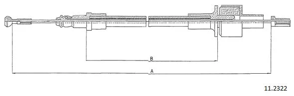 Cable Pull, clutch control (11.2322)
