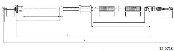 Cable Pull, parking brake (12.0713)