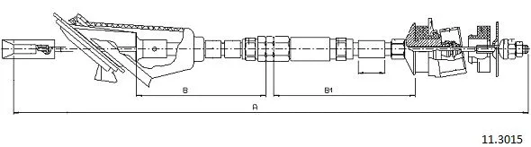 Cable Pull, clutch control (11.3015)