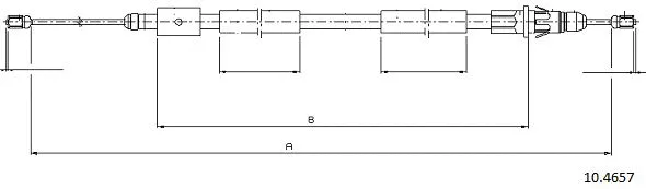 Cable Pull, parking brake (10.4657)