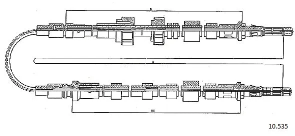 Cable Pull, parking brake (10.535)