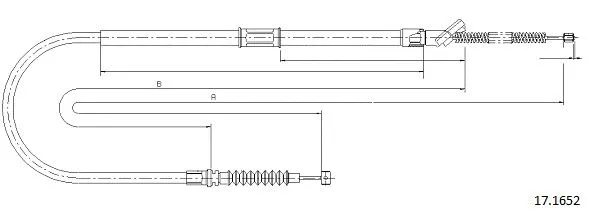Cable Pull, parking brake (17.1652)