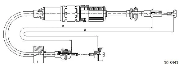 Cable Pull, clutch control (10.3441)