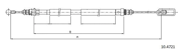 Cable Pull, parking brake (10.4721)