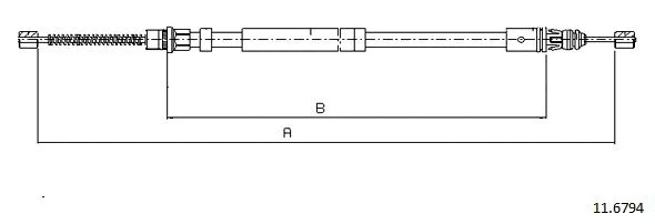 Cable Pull, parking brake (11.6794)