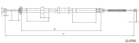 Cable Pull, parking brake (12.0702)