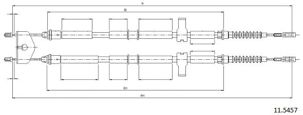 Cable Pull, parking brake (11.5457)