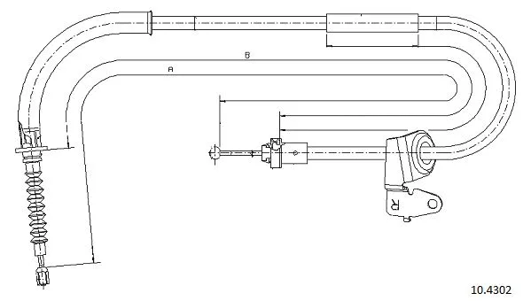 Cable Pull, parking brake (10.4302)