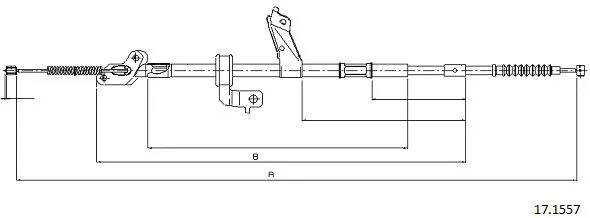 Cable Pull, parking brake (17.1557)