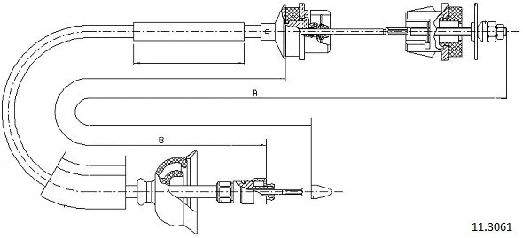 Cable Pull, clutch control (11.3061)