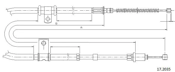 Cable Pull, parking brake (17.2035)