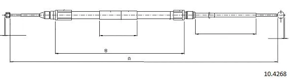 Cable Pull, parking brake (10.4268)