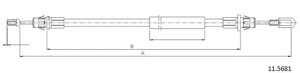 Cable Pull, parking brake (11.5681)