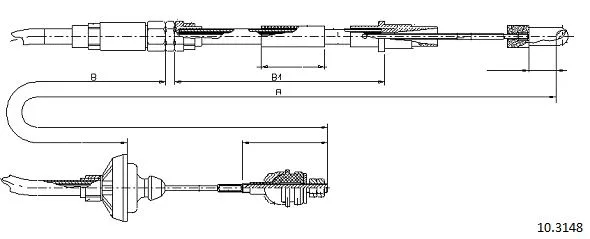 Cable Pull, clutch control (10.3148)