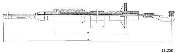 Cable Pull, clutch control (11.250)