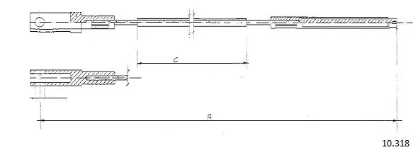 Cable Pull, clutch control (10.318)