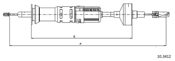 Cable Pull, clutch control (10.3412)