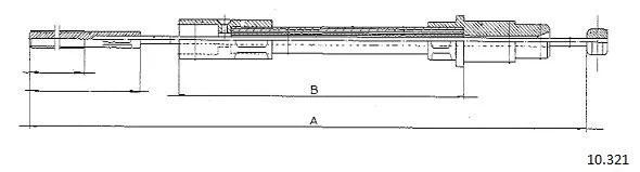 Cable Pull, clutch control (10.321)