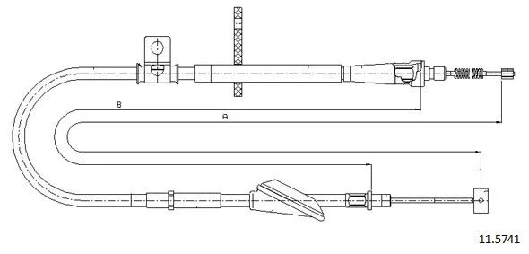 Cable Pull, parking brake (11.5741)