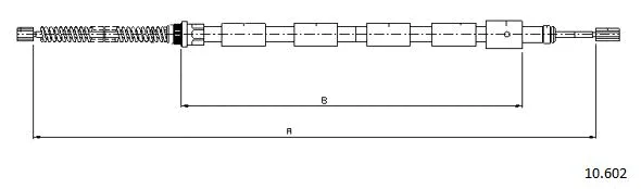 Cable Pull, parking brake (10.602)