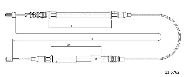 Cable Pull, parking brake (11.5762)