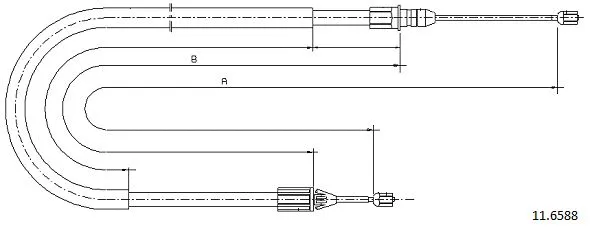 Cable Pull, parking brake (11.6588)