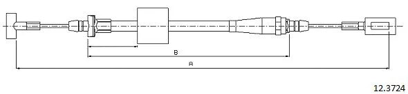 Cable Pull, parking brake (12.3724)