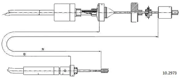 Cable Pull, clutch control (10.2973)
