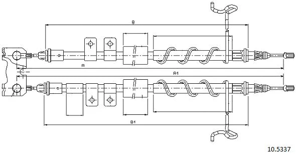Cable Pull, parking brake (10.5337)