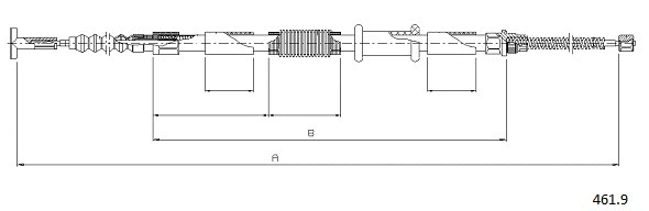 Cable Pull, parking brake (461.9)