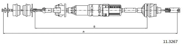 Cable Pull, clutch control (11.3267)