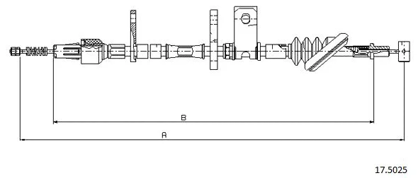 Cable Pull, parking brake (17.5025)