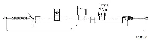 Cable Pull, parking brake (17.0330)