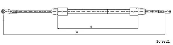 Cable Pull, parking brake (10.9321)