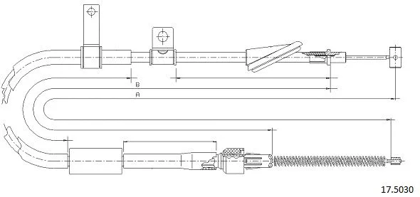 Cable Pull, parking brake (17.5030)