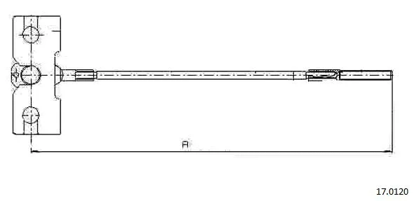 Cable Pull, parking brake (17.0120)