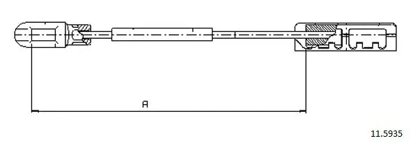 Cable Pull, parking brake (11.5935)