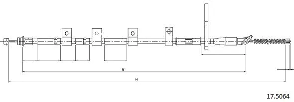 Cable Pull, parking brake (17.5064)
